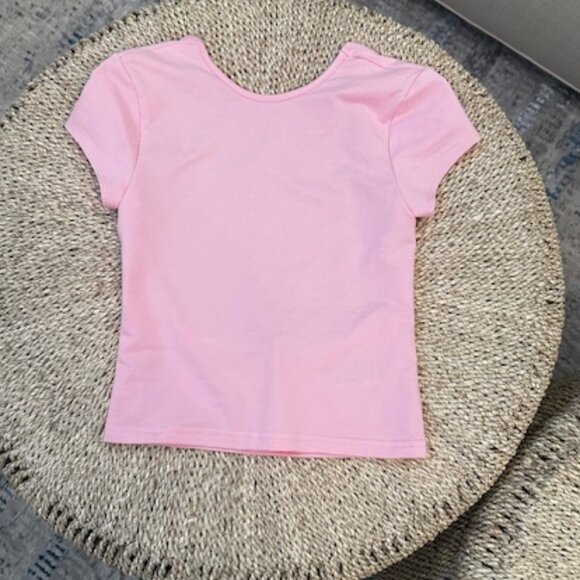 NWT Edikted Light Pink Bambi Open-Back T-Shirt, XS - Picture 3 of 5